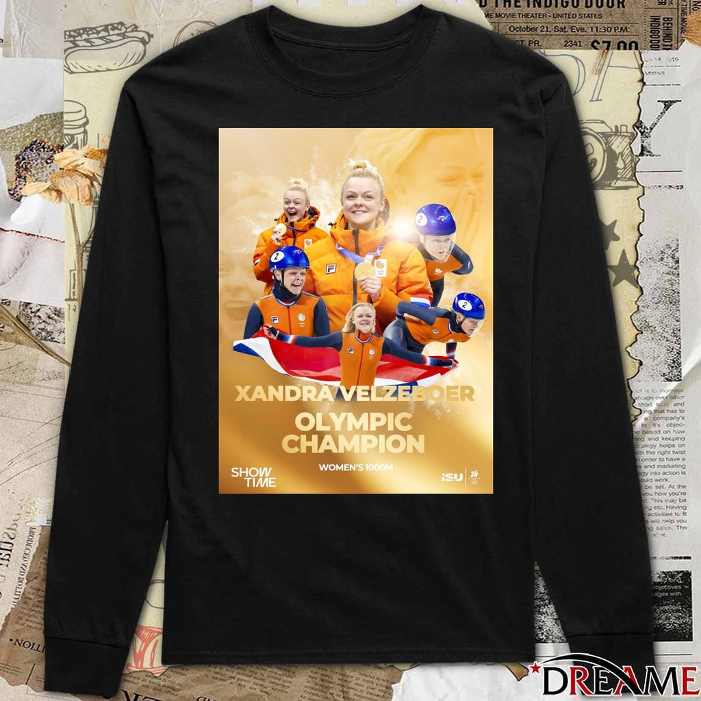 Xandra Velzeboer Olympics for Women’s 1000M Poster 2026 t-shirt