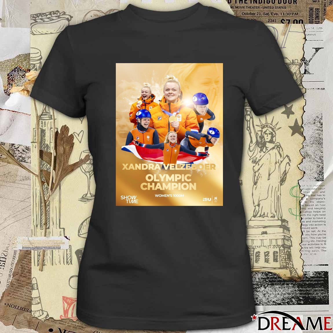 Xandra Velzeboer Olympics for Women’s 1000M Poster 2026 t-shirt