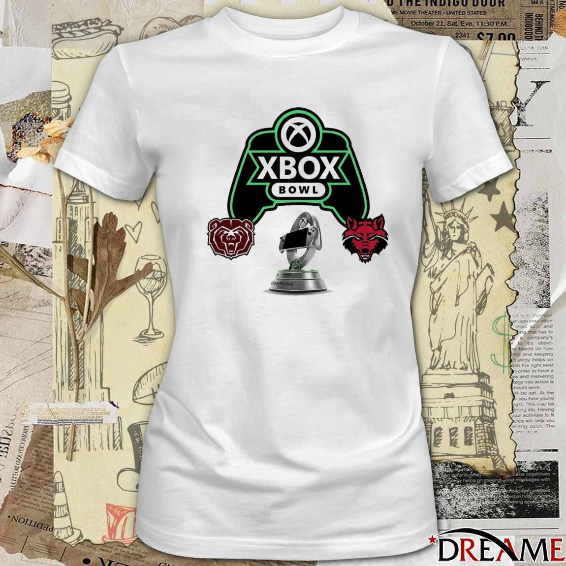 Xbox Bowl Missouri State Bears Vs Arkansas State Red Wolves Ford Center December 18 2025 Logo t-shirt