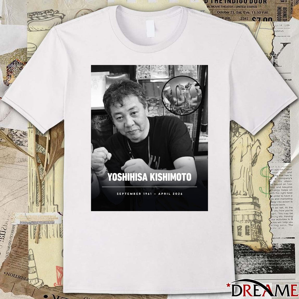 Yoshihisa Kishimoto September 1961 – April 2026 IGN t-shirt