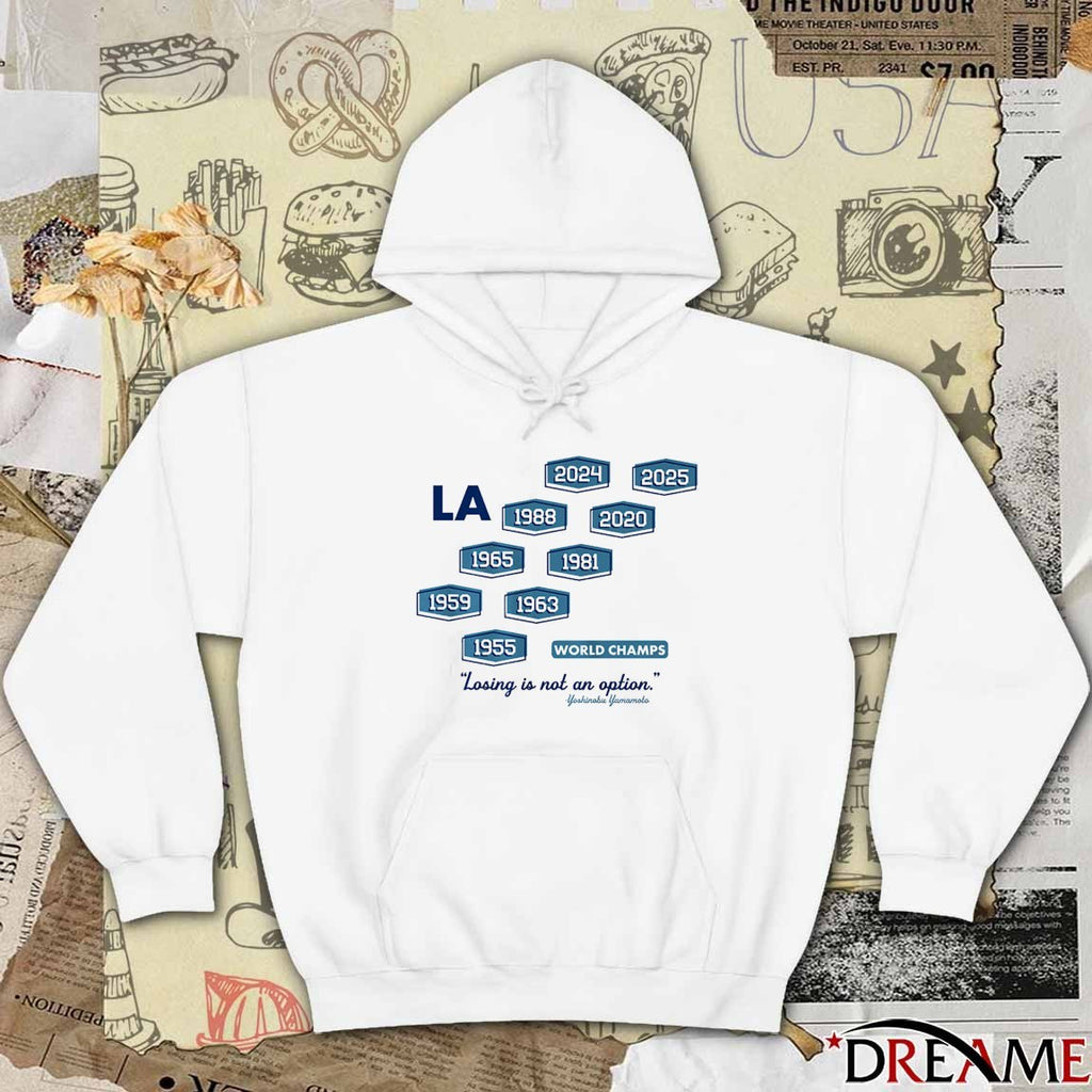 Yoshinobu Yamamoto Los Angeles Dodgers Baseball Nine-Time World Champs Losing Is Not An Option t-shirt