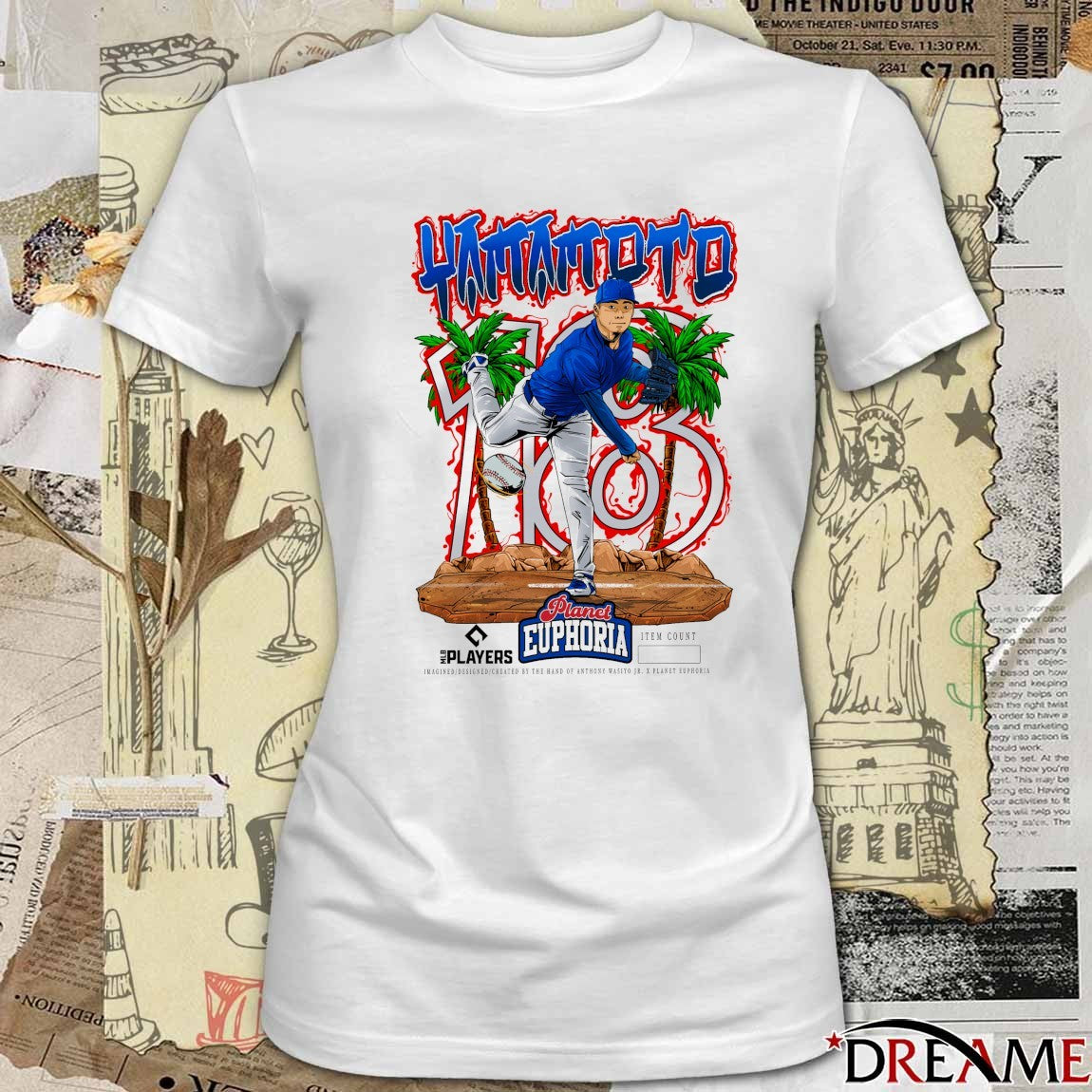 Yoshinobu Yamamoto Los Angeles Dodgers MLB 2026 Planet Euphoria Art t-shirt