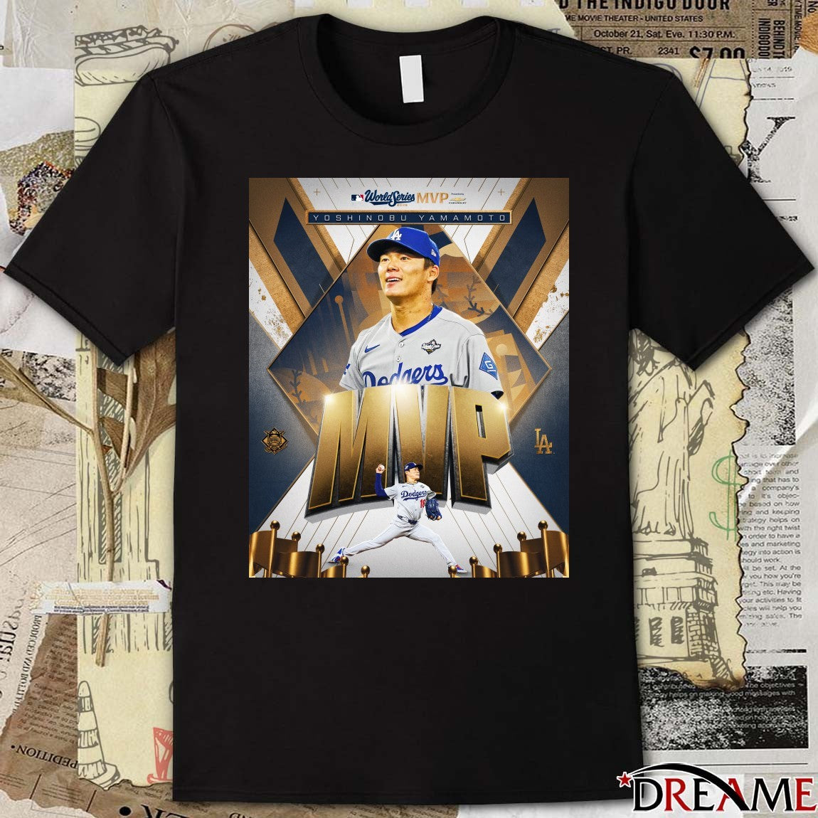 Yoshinobu Yamamoto Los Angeles Dodgers MLB World Series MVP 2025 Poster t-shirt