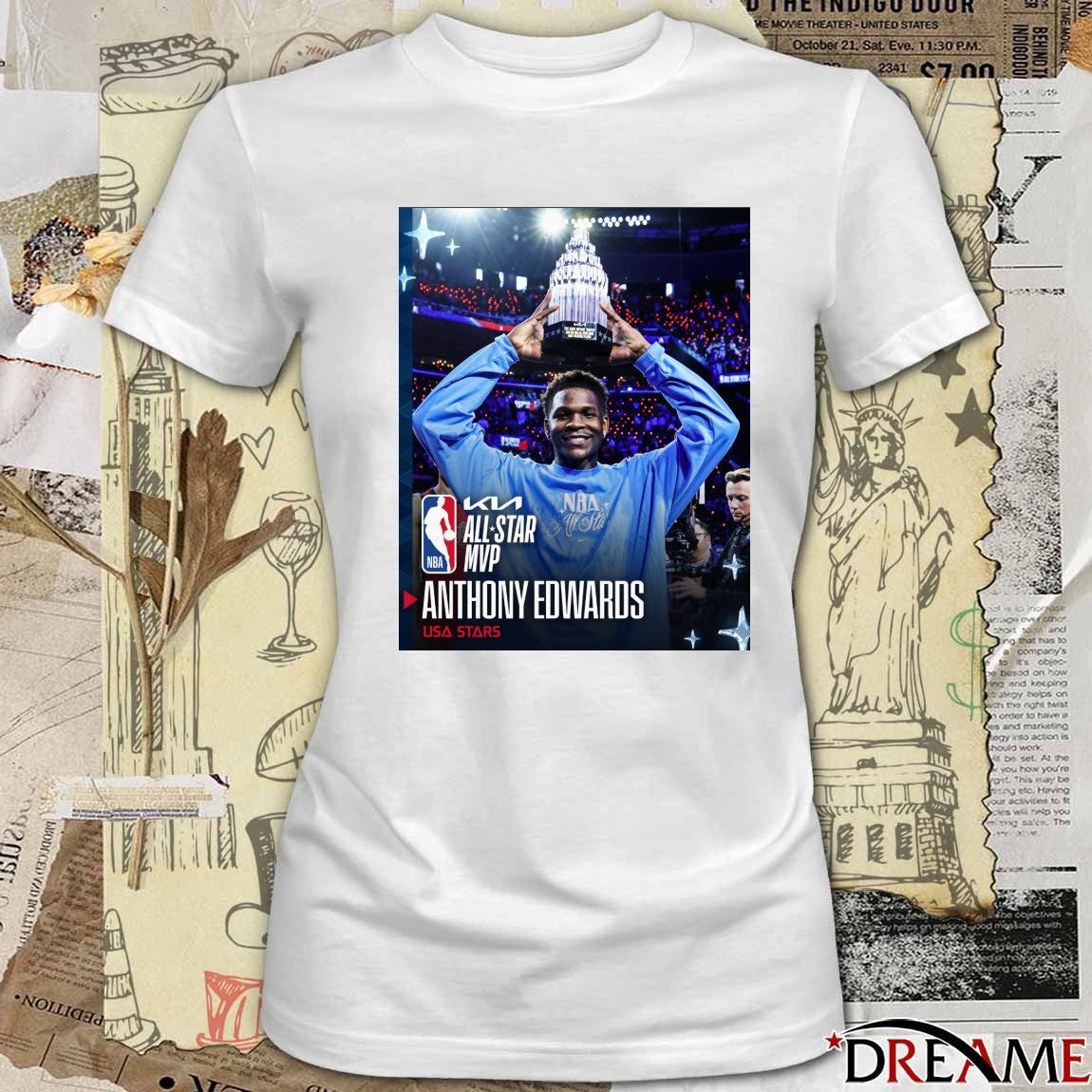 Your 2026 Kia USA All-Star MVP Anthony Edwards Minnesota Timberwolves Poster t-shirt