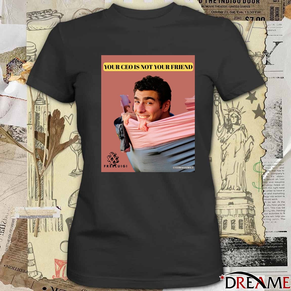 Your Ceo Is Not Your Friend Free Luigi Mangione Poster t-shirt