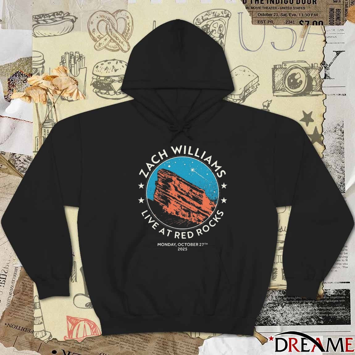 Zach Williams October 27 2025 Live At Red Rocks Morrison, Colorado Tour t-shirt