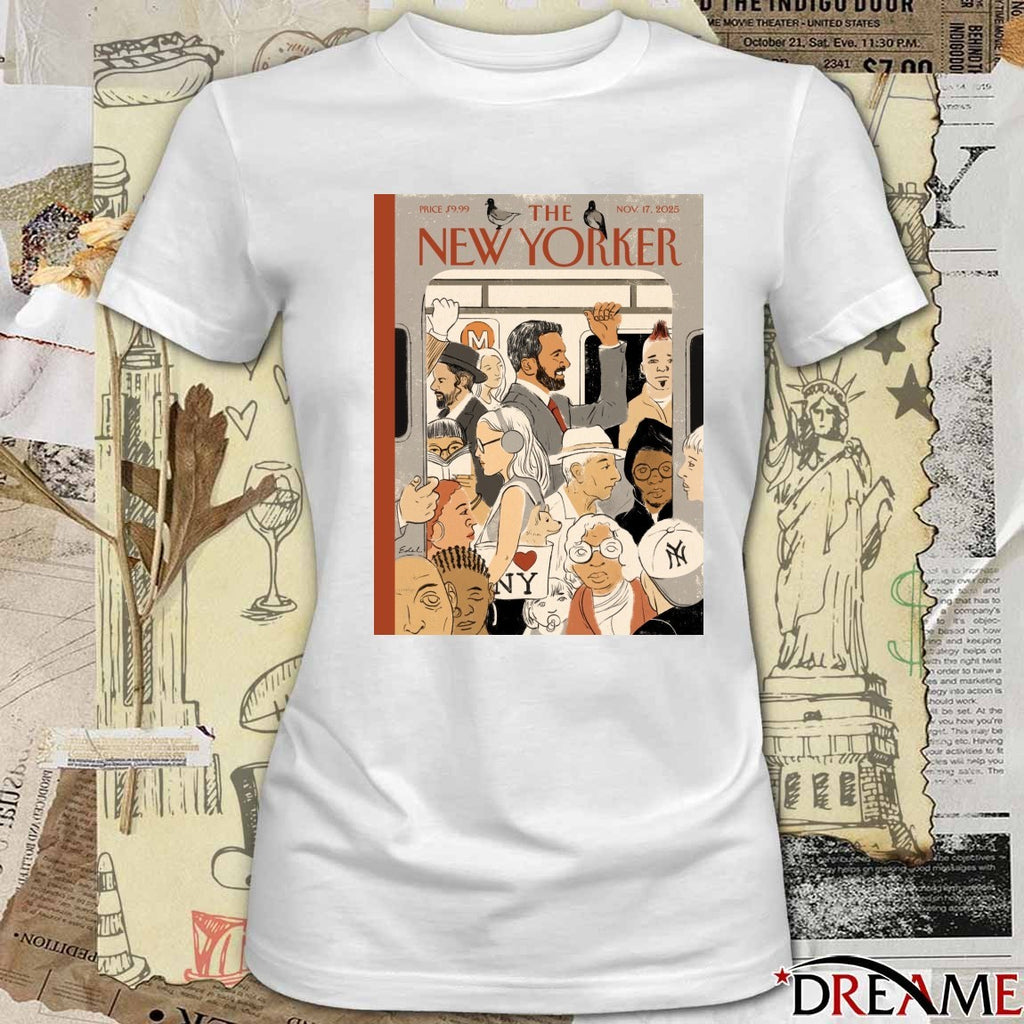 Zohran Mamdani The New Yorker magazine November 17, 2025 Poster t-shirt