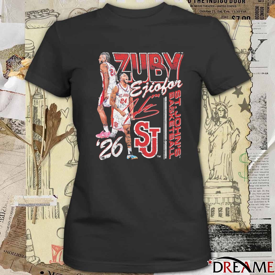 Zuby Ejiofor Elevated 90s St John’s Red Storm Men’s Basketball 2026 Signature t-shirt