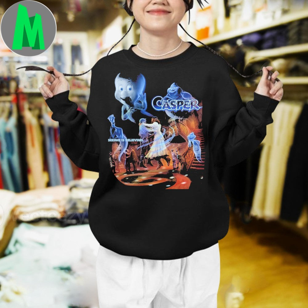 casper The Friendly Ghost 1995 Movie Seeing Is Believing T-Shirt Kids Film Tee