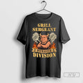 Officials Grill Sergeant Pitmaster Division Chef Fire Cartoon Vintage T Shirt