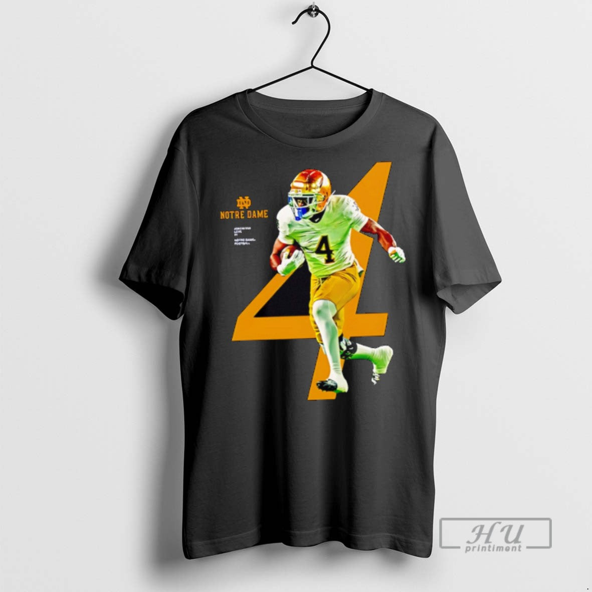 Officials Jeremiyah Love 4 Notre Dame Fighting Irish Football T Shirt