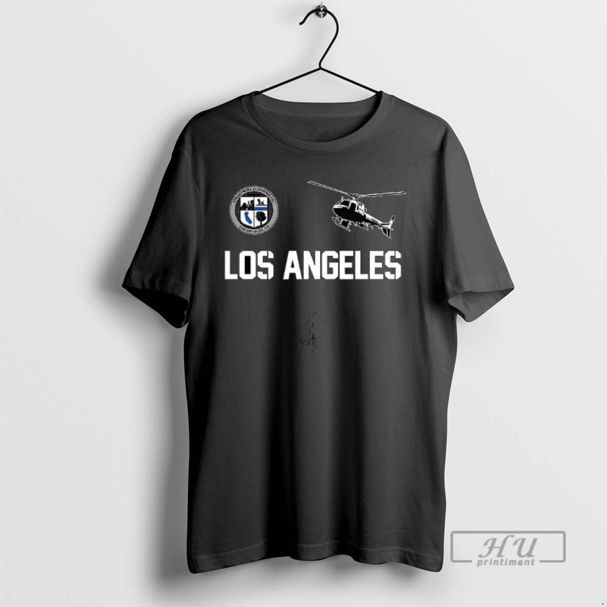 Officials Los Angeles County Logo Helicopter T Shirt