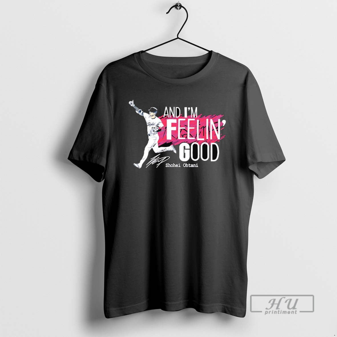 Officials Shohei Ohtani And Im Feelin Good Signature T Shirt