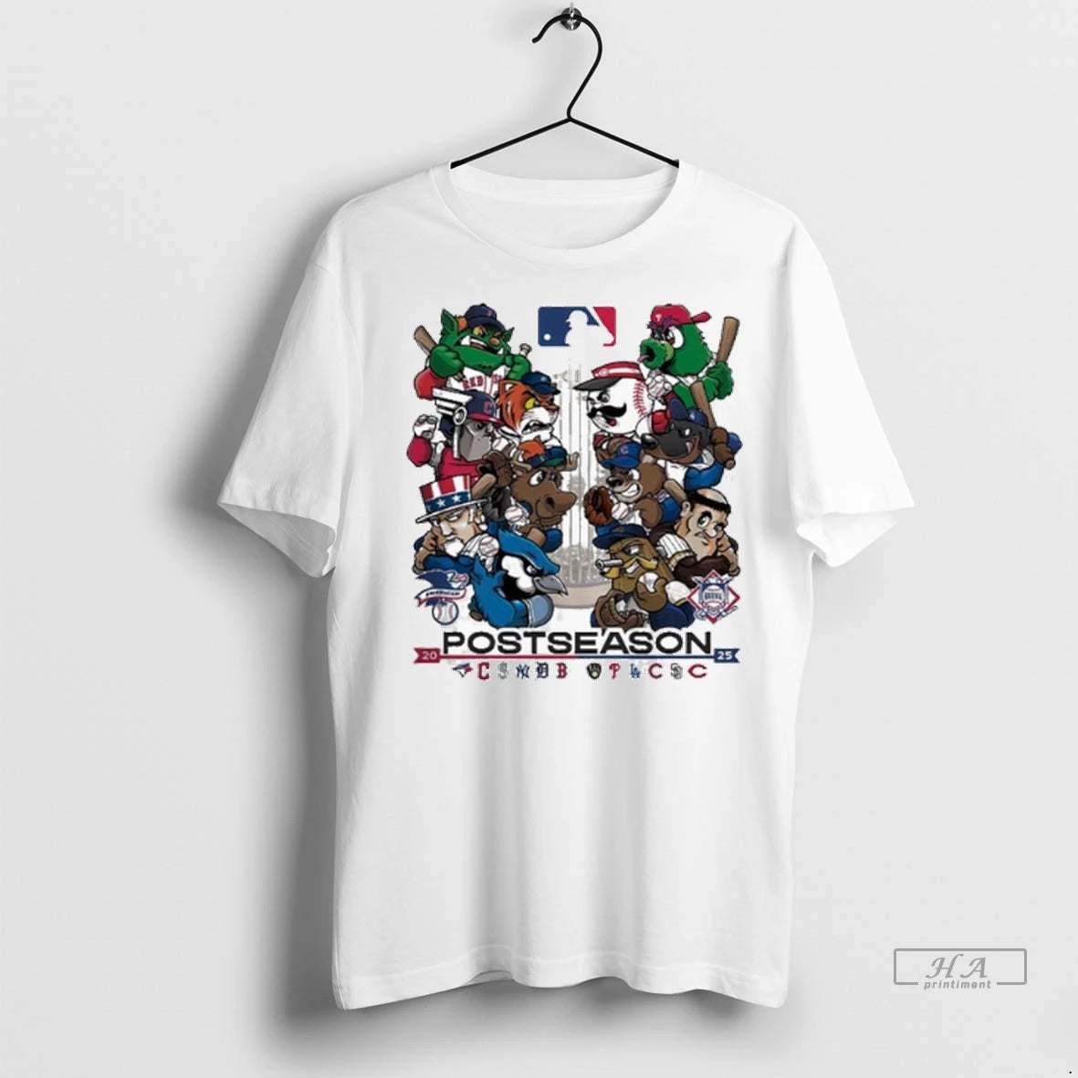 Officials Trendy Cartoon Showdown Of The Playoff Teams 2025 Mlb Postseason Mascot Shirt Sweater