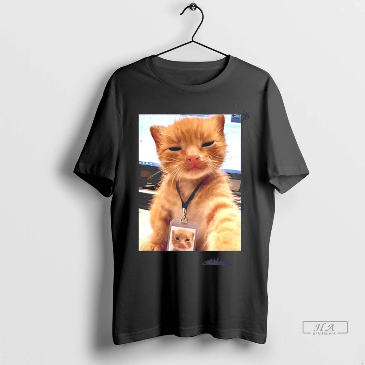 Officials Trendy Cat The Cute Orange Cat With An Id Badge Shirt Sweater