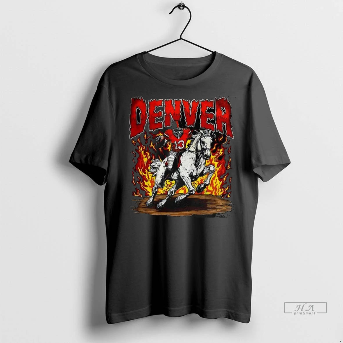 Officials Trendy Denver Bronco Football Skeleton Riding Horse Vintage Shirt Sweater