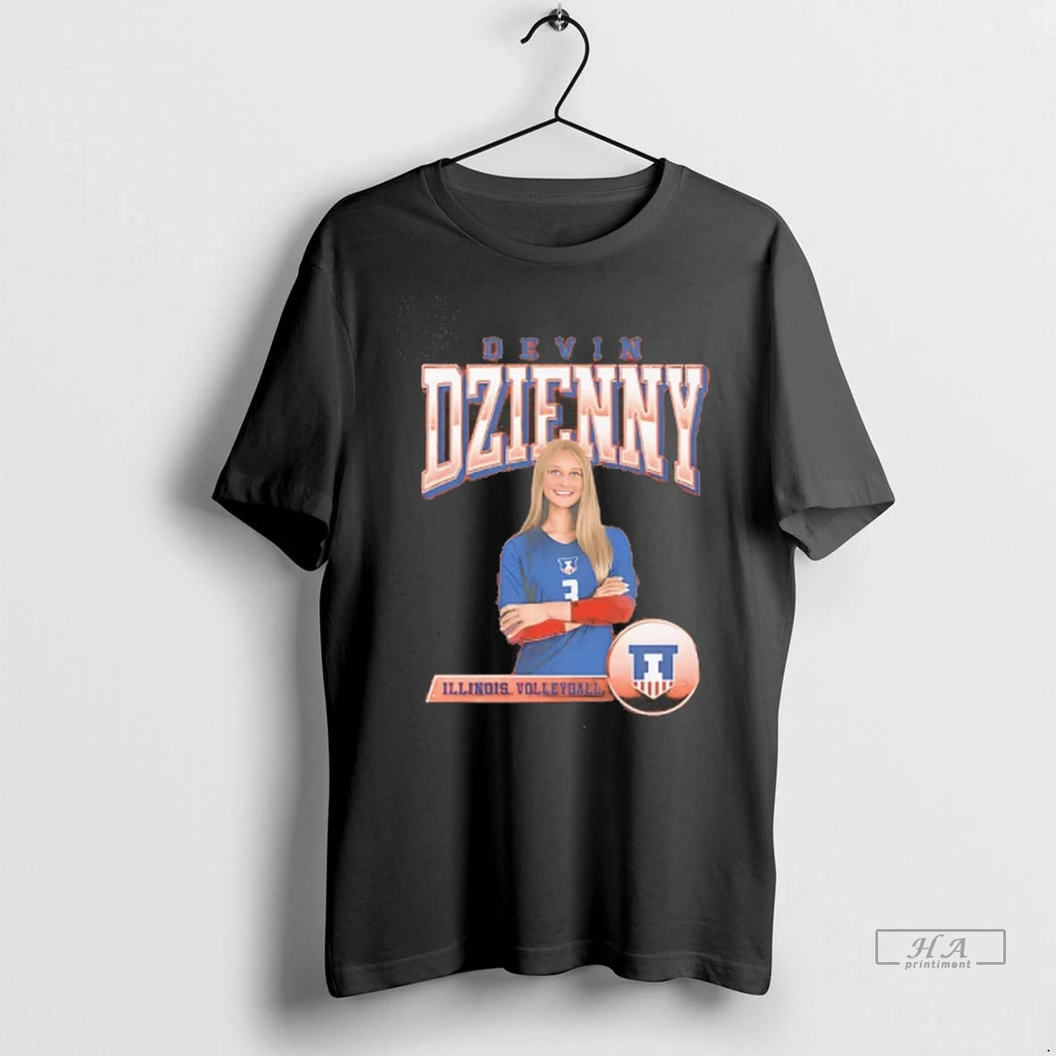 Officials Trendy Devin Dzienny Fighting Illini Illinois Illustrated Tee Shirt Sweater