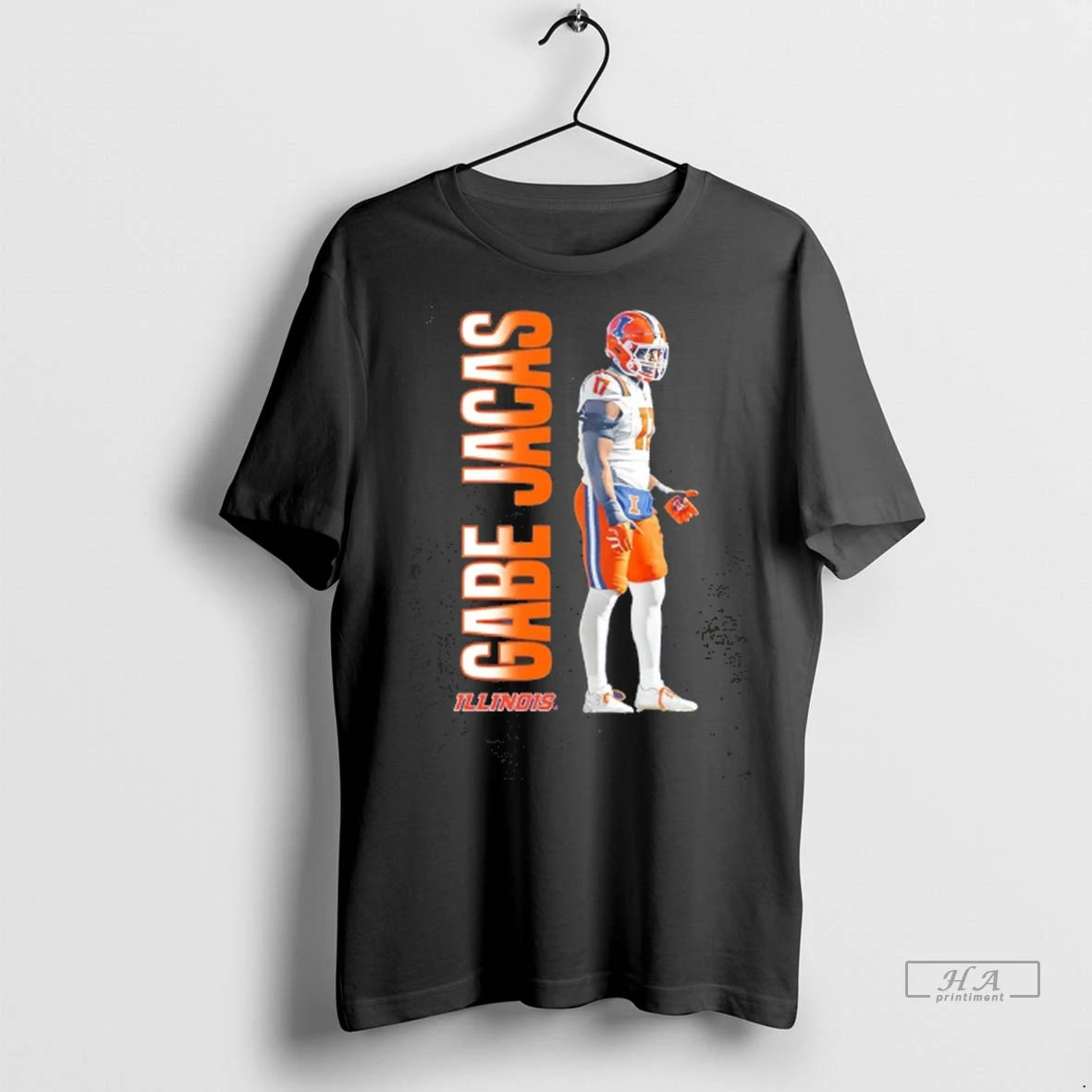 Officials Trendy Gabe Jacas Illinois Fighting Illini Illustrated Tee Shirt Sweater