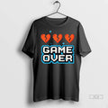 Officials Trendy Game Over Pixel Hearts Retro Arcade Gamer Shirt Sweater