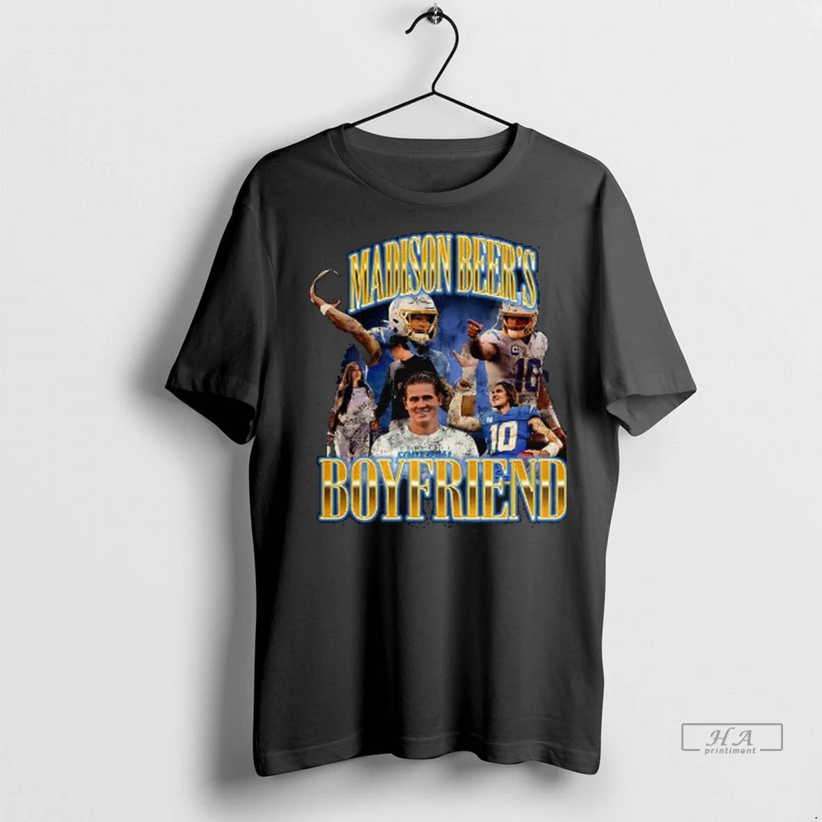 Officials Trendy Justin Herbert Los Angeles Chargers Madison Beers Boyfriend Shirt Sweater