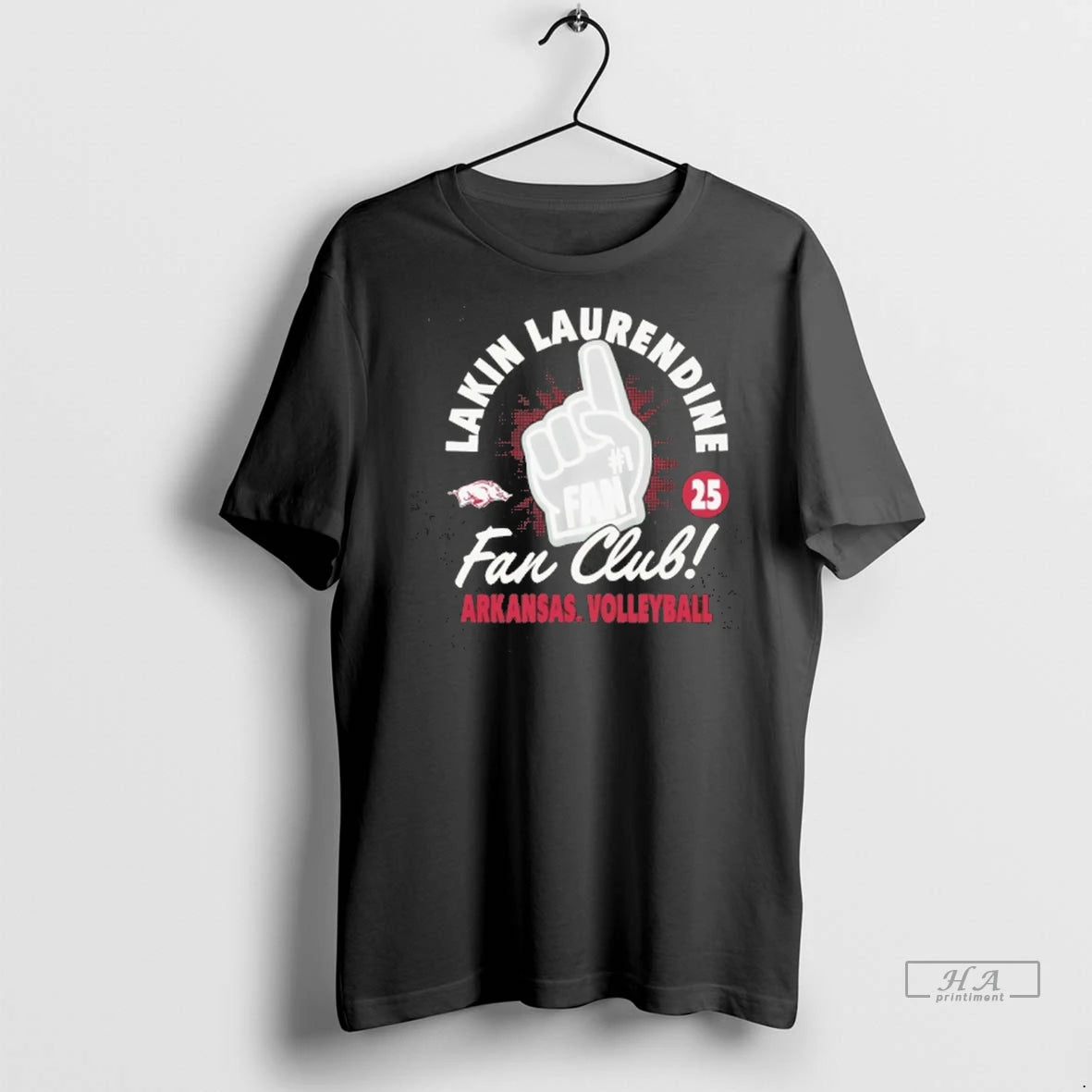 Officials Trendy Lakin Laurendine Fan Club Arkansas Razorbacks Tee Shirt Sweater