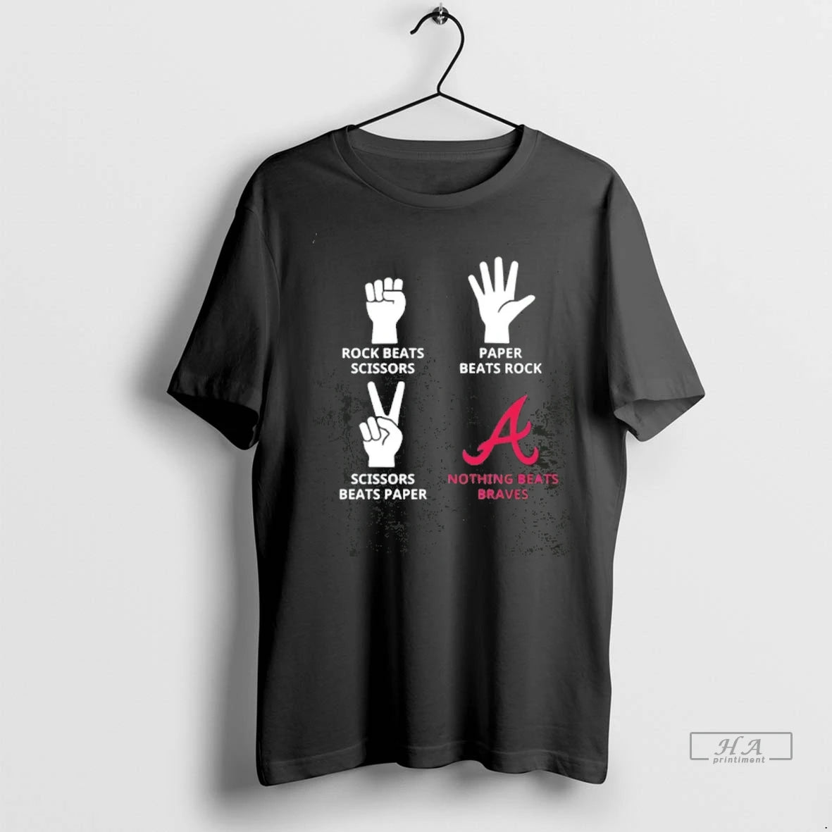 Officials Trendy Nothing Beats Braves Hands Rock Beats Scissors Paper Beat Rock Tee Shirt Sweater