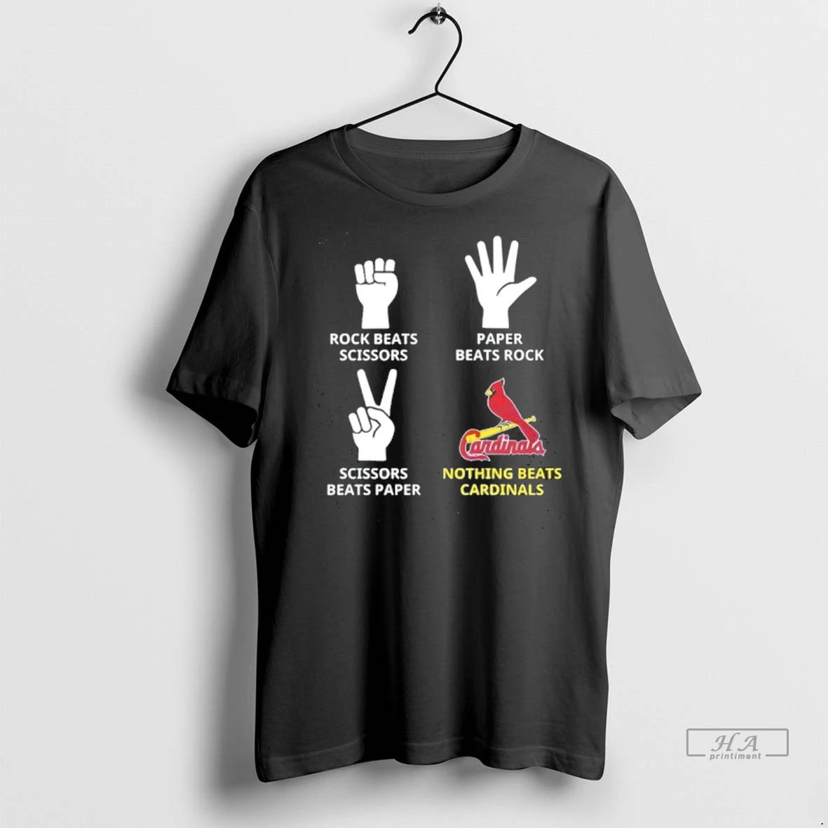 Officials Trendy Nothing Beats Cardinals Hands Rock Beats Scissors Paper Beat Rock Tee Shirt Sweater