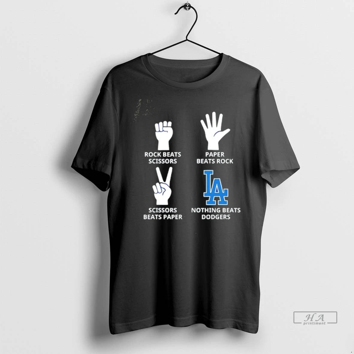 Officials Trendy Nothing Beats Dodgers Hands Rock Beats Scissors Paper Beat Rock Tee Shirt Sweater