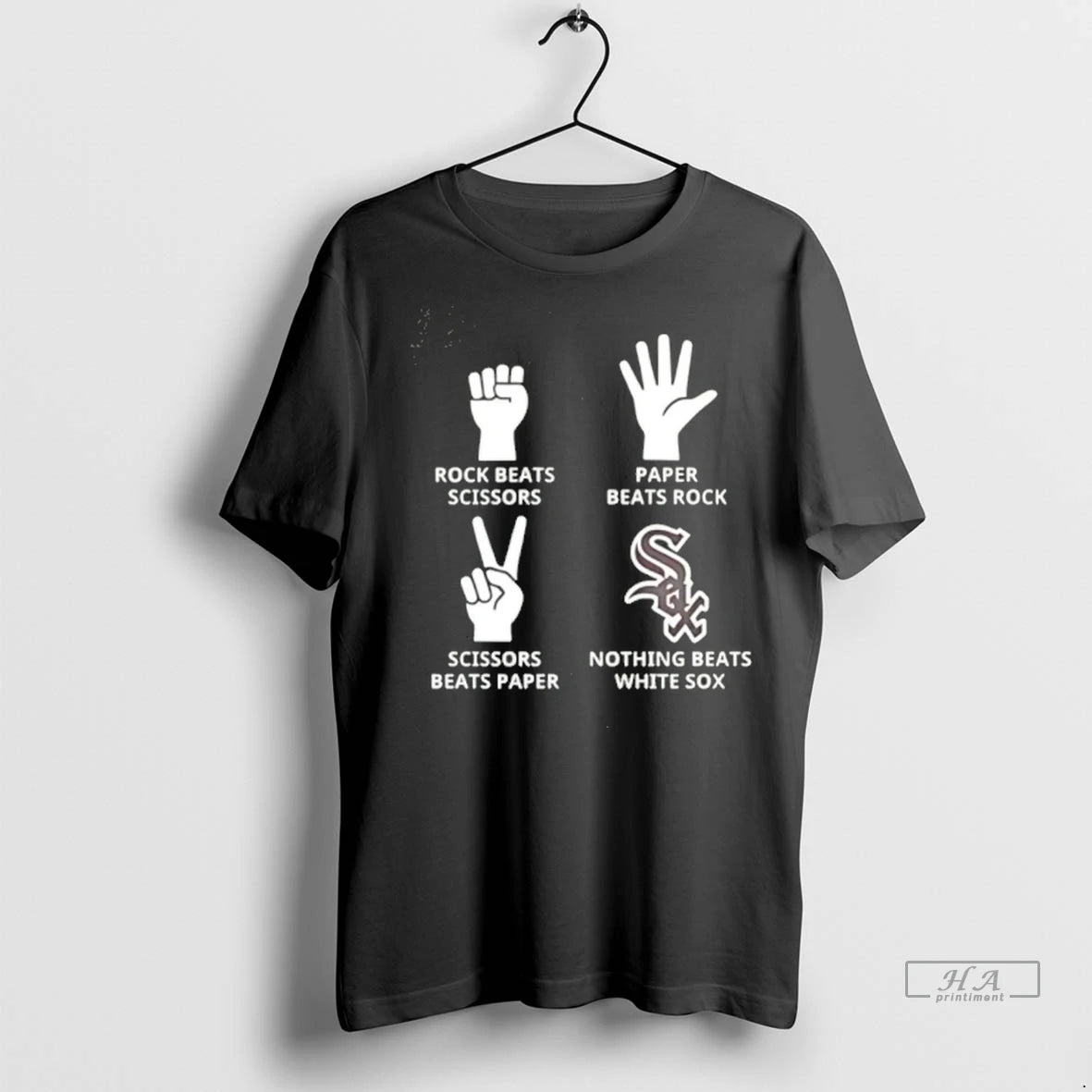 Officials Trendy Nothing Beats White Sox Hands Rock Beats Scissors Paper Beat Rock