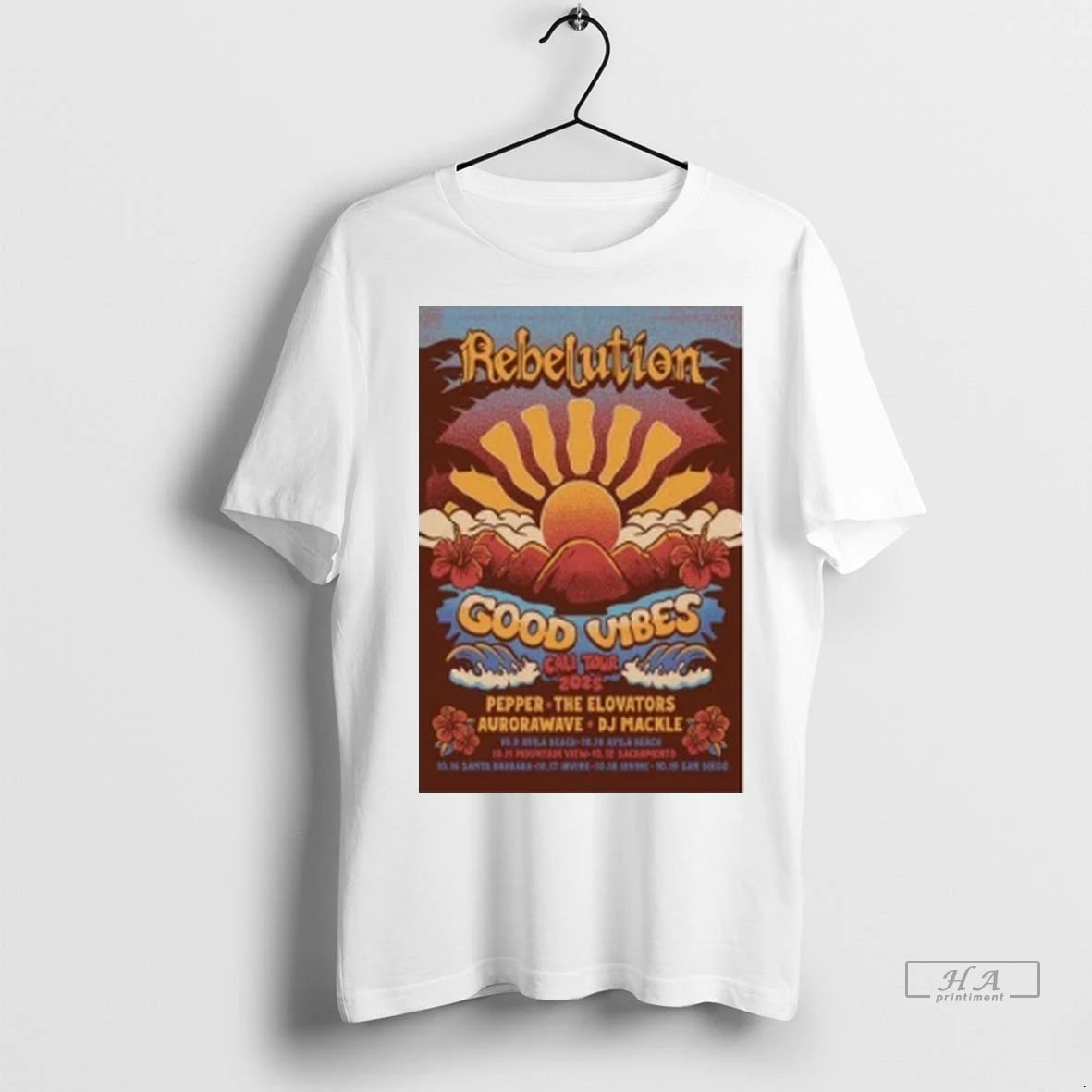 Officials Trendy Rebelution Good Vibes Cali Tour 2025 Shirt Sweater