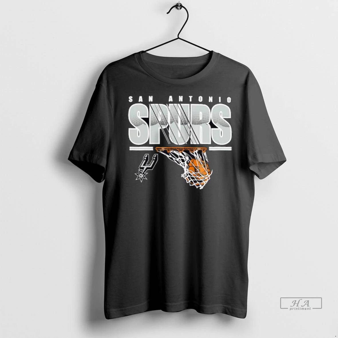 Officials Trendy San Antonio Spurs Black Hoop Dreams Basketball Shirt Sweater