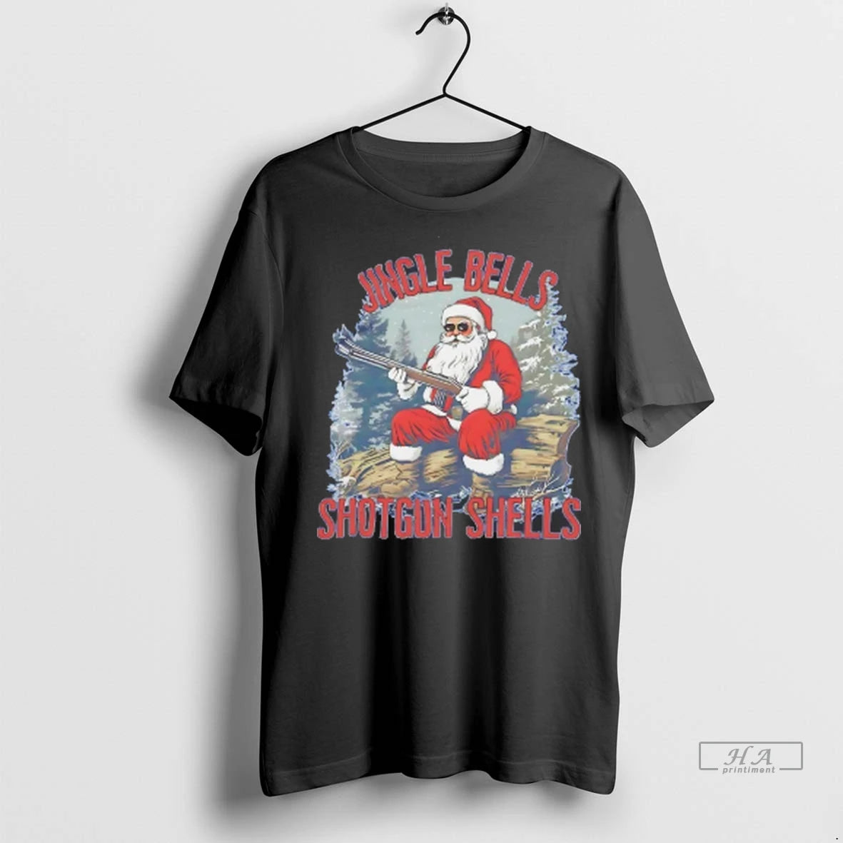 Officials Trendy Santa Claus Jingle Bells Shotgun Shells Christmas Shirt Sweater