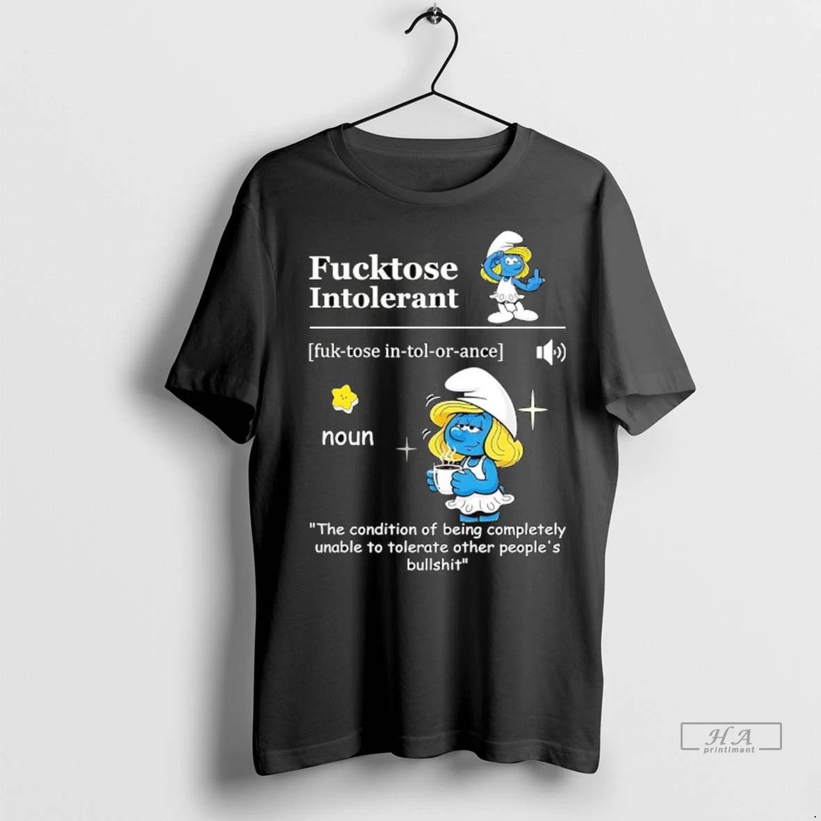 Officials Trendy Smurfette Fucktose Intolerant Meaning The Condition Of Being Completely Shirt Sweater