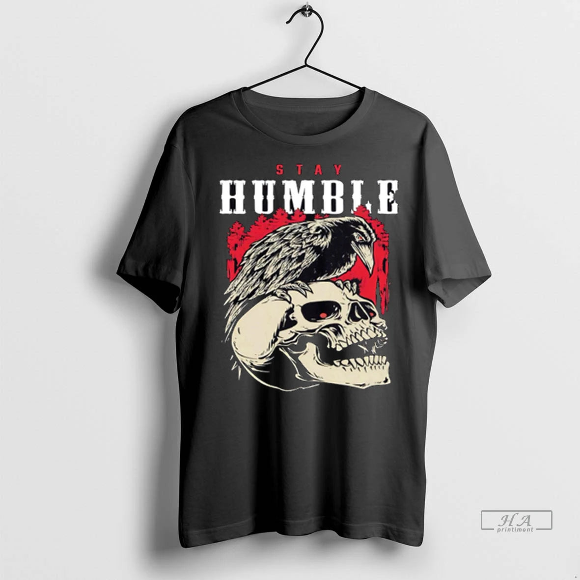 Officials Trendy Stay Humble Raven Skull Shirt Sweater