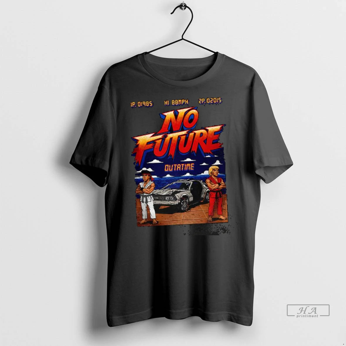 Officials Trendy Street Fighter Back To The Future No Future Outatime Shirt Sweater