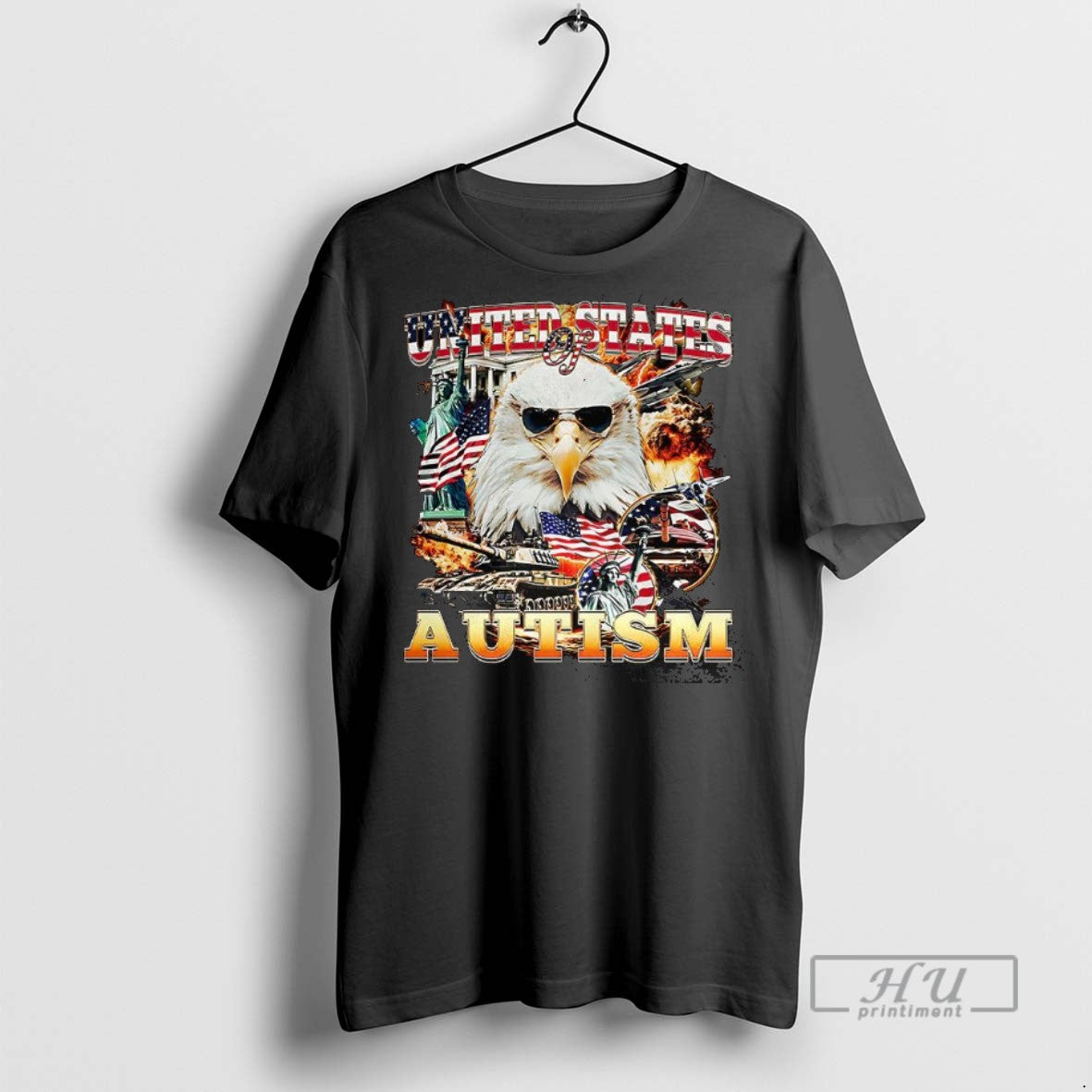 Officials United States Of Autism Symbol Of America Flag T Shirt