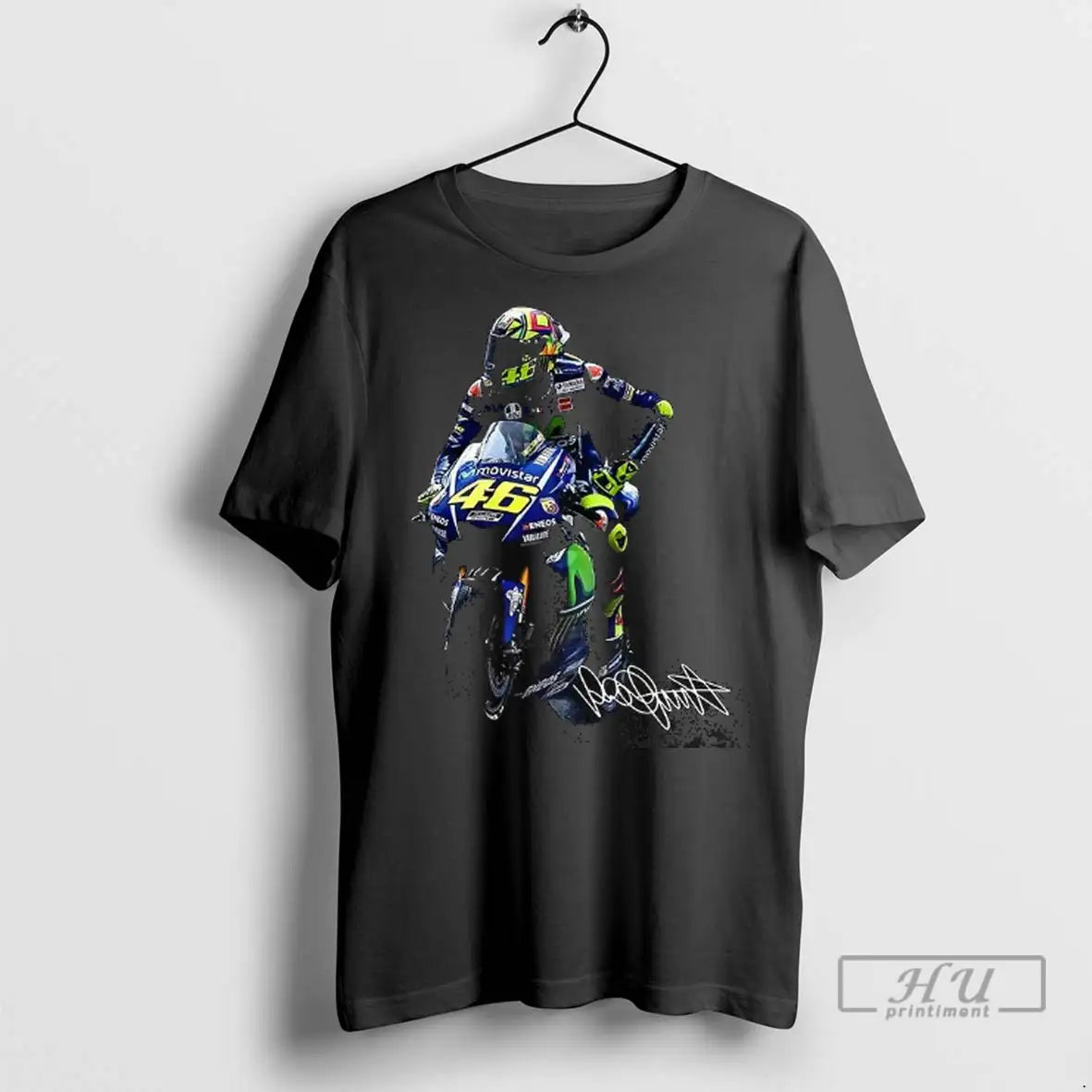 Officials Valentino Rossi 46 And Yamaha Yzr M1 Motogp Signature T Shirt