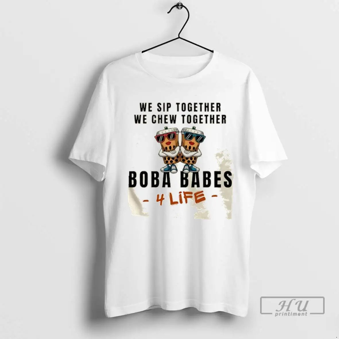 Officials We Sip Together We Chew Together Boba Babes 4 Life T Shirt