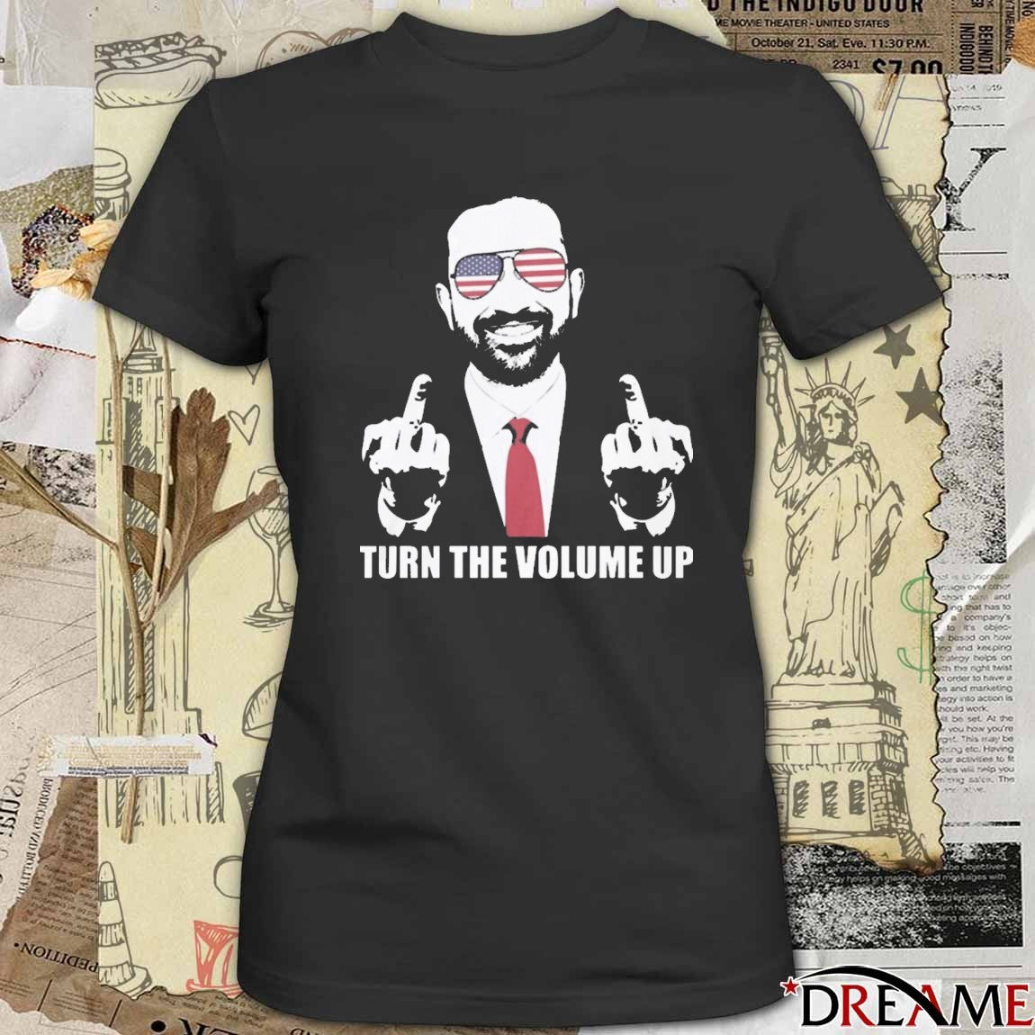 Offiicial Zohran Mamdani Turn The Volume Up NYC Portrait t-shirt