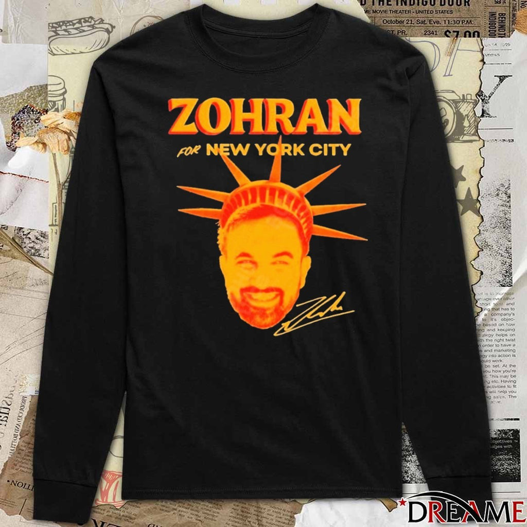 Offiicial Zohran Mamdani for New York City Signature 2025 Portrait t-shirt