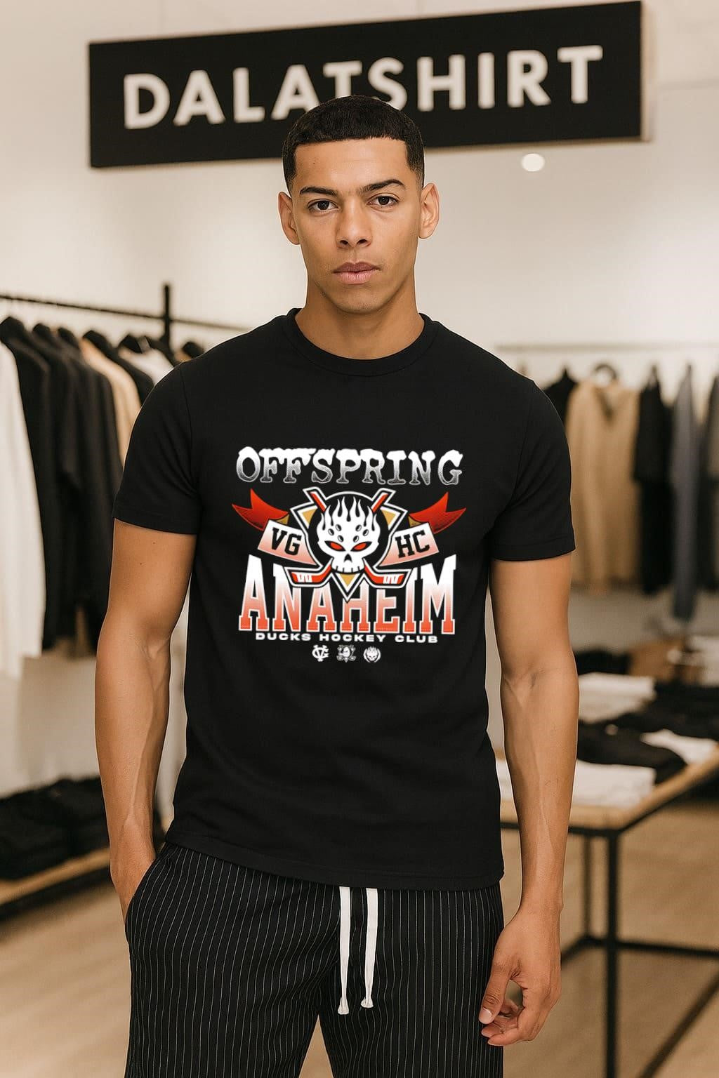 Offspring VG HC Anaheim Ducks Hockey Club Skull And Crossbones shirt