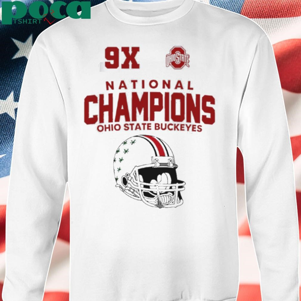 Ohio State 9x National Champions helmet shirt