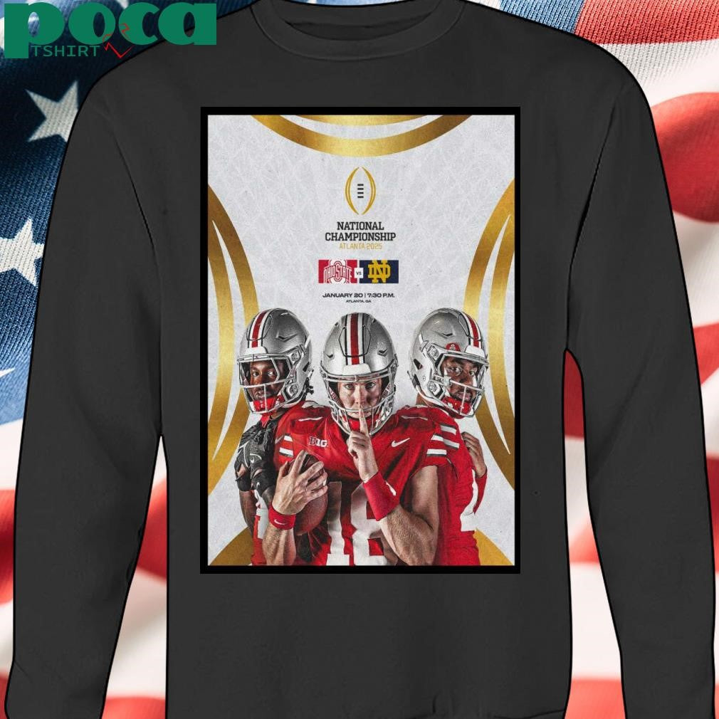 Ohio State Athletics Poster Atlanta, GA Jan 20, 2025 National Championship T-Shirt