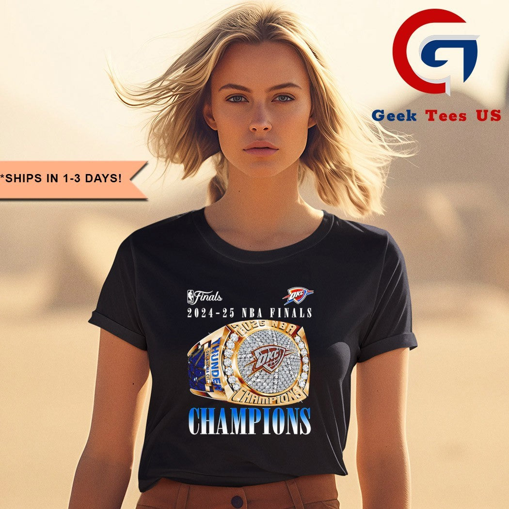 Oklahoma City Thunder 2025 NBA Finals Champions Inbound Pass Ring shirt