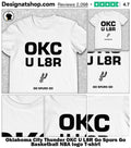 Oklahoma City Thunder OKC U L8R Go Spurs Go Basketball NBA logo shirt