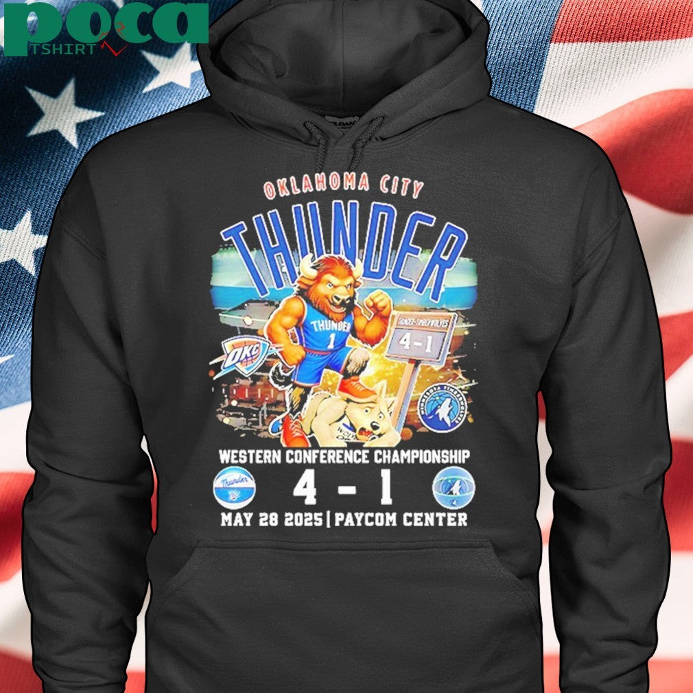 Oklahoma City Thunder Vs Minnesota Timberwolves Western Conference Champions 2025 Shirt