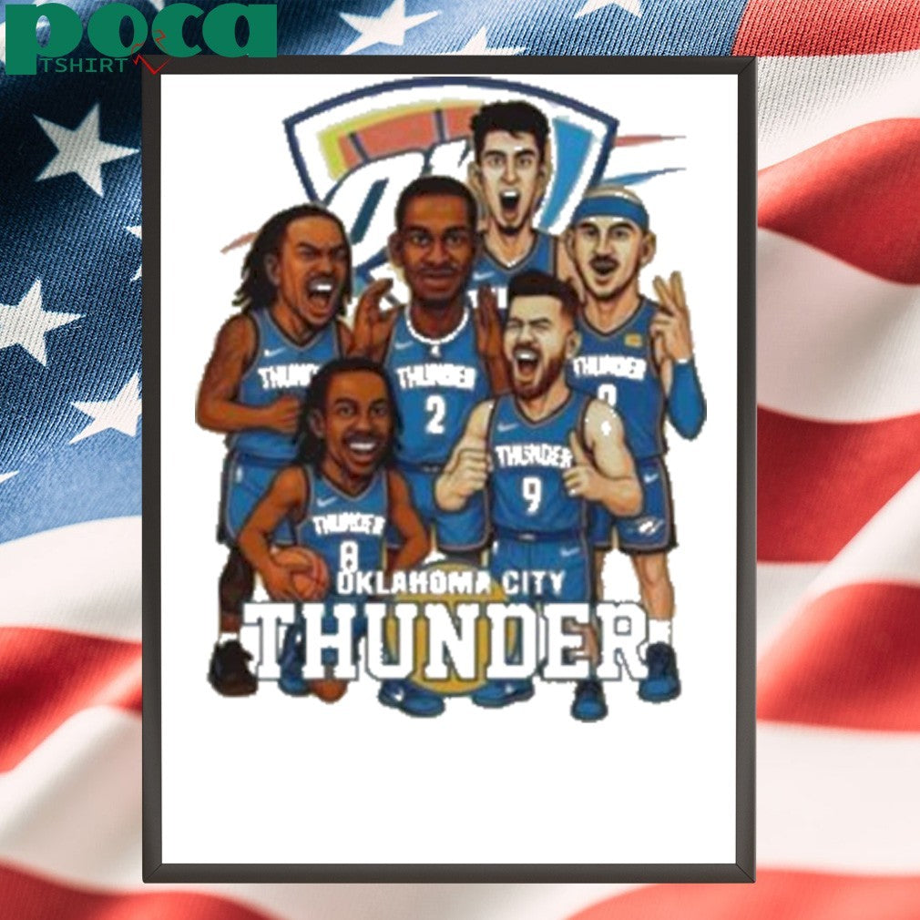 Oklahoma City Thunder basketball NBA Finals 2025 cartoon shirt
