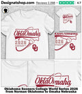 Oklahoma Sooners College World Series 2026 from Norman Oklahoma to Omaha Nebraska shirt