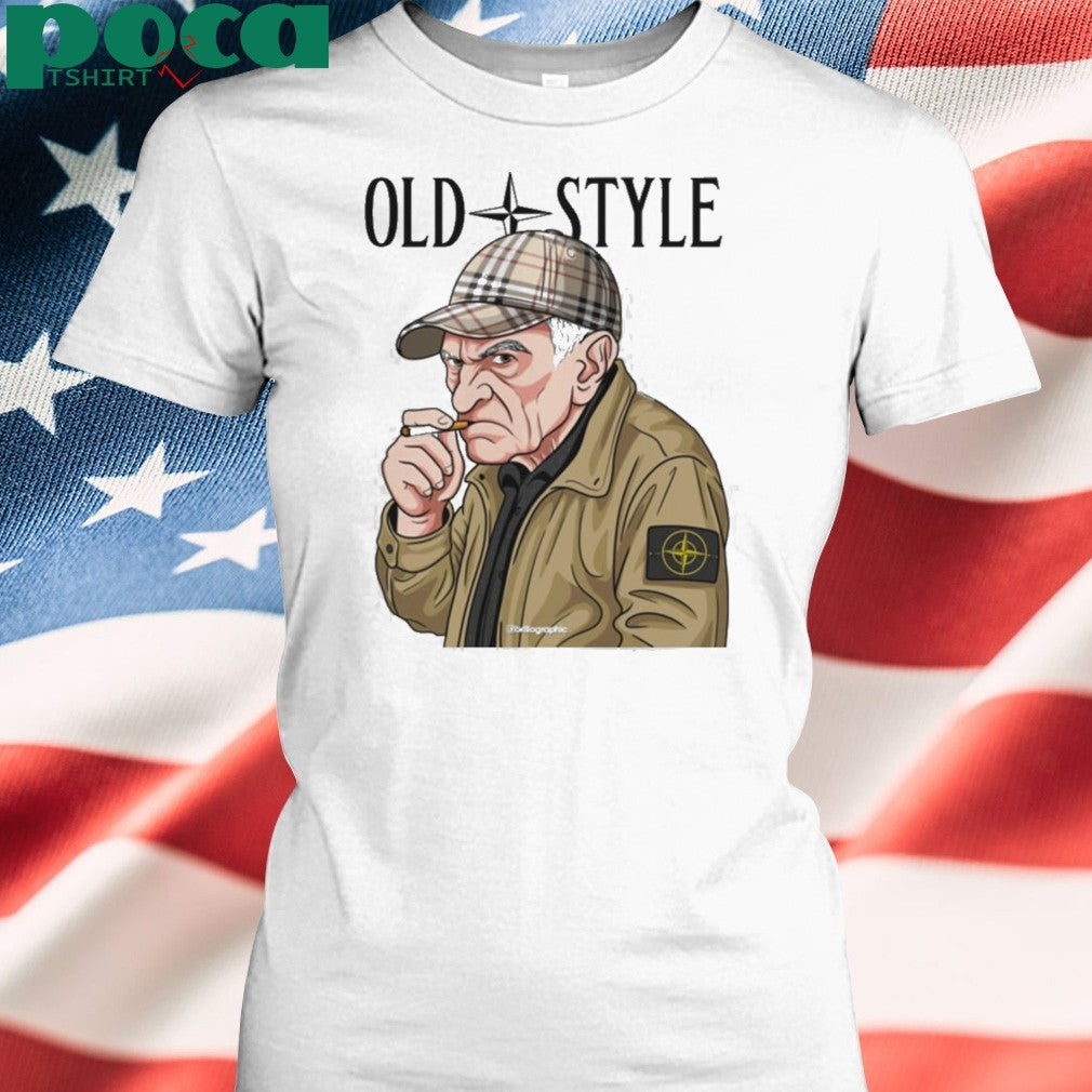 Old Style Man with Cap Graphic shirt
