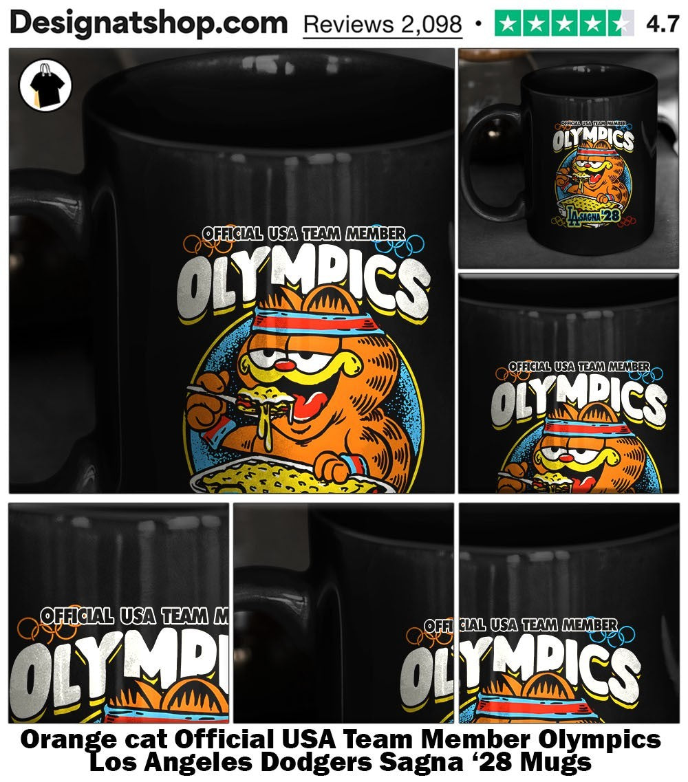 Orange cat Official USA Team Member Olympics Los Angeles Dodgers Sagna ’28 shirt